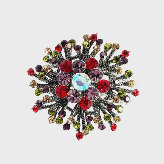 Load and play video in Gallery viewer, Multicolor Starburst Crystal Bracelet

