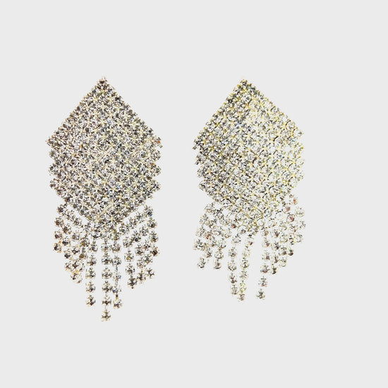 Load and play video in Gallery viewer, Rhinestone Statement Party Earring
