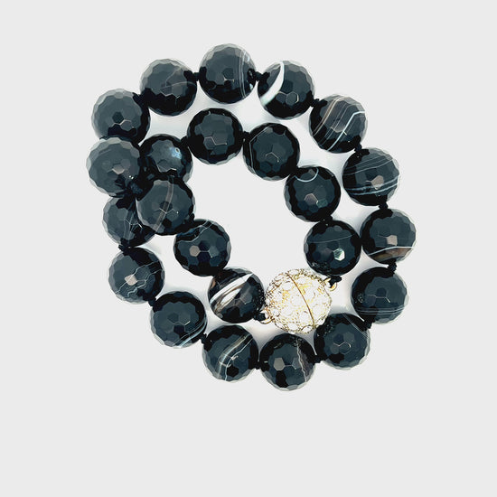 Load and play video in Gallery viewer, Black Onyx Sphere Necklace
