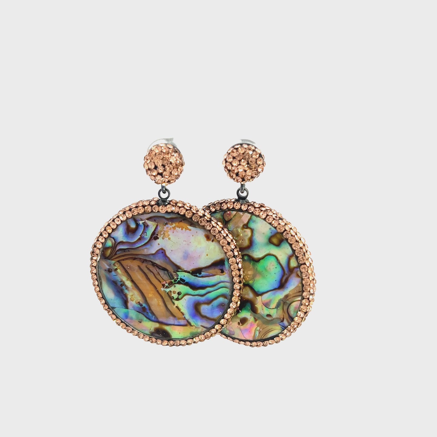 Load and play video in Gallery viewer, Gemstone Swirls Gold Crystal Earring
