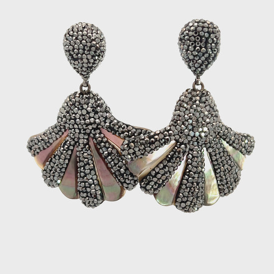 Load and play video in Gallery viewer, Seashell Mother Of Pearl Earrings
