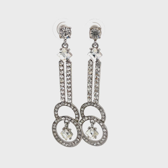 Load and play video in Gallery viewer, Crystal Ritzy Long Drop Earring
