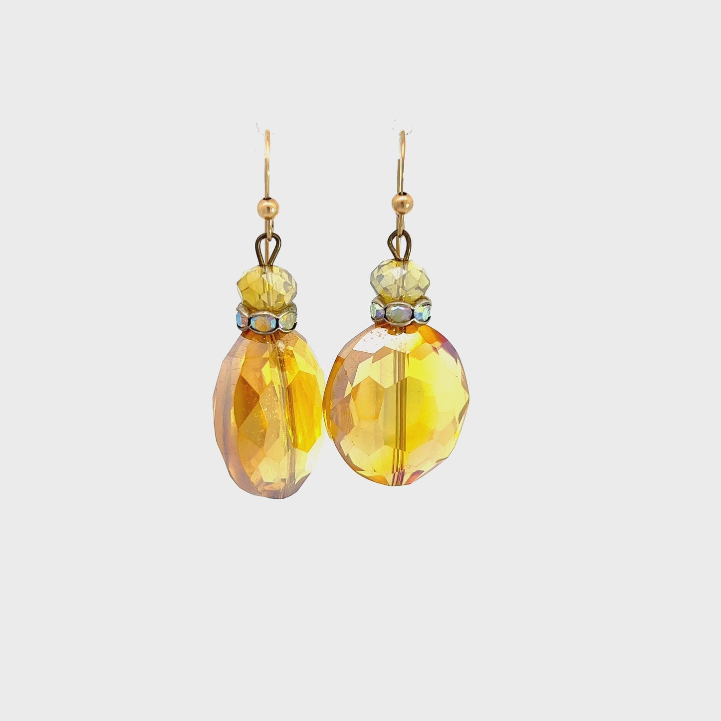 Load and play video in Gallery viewer, Yellow Dangle Earring
