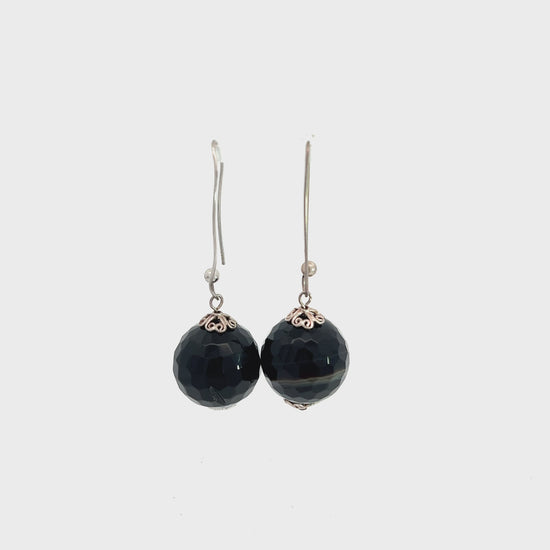 Load and play video in Gallery viewer, Black Onyx Dangle Earring
